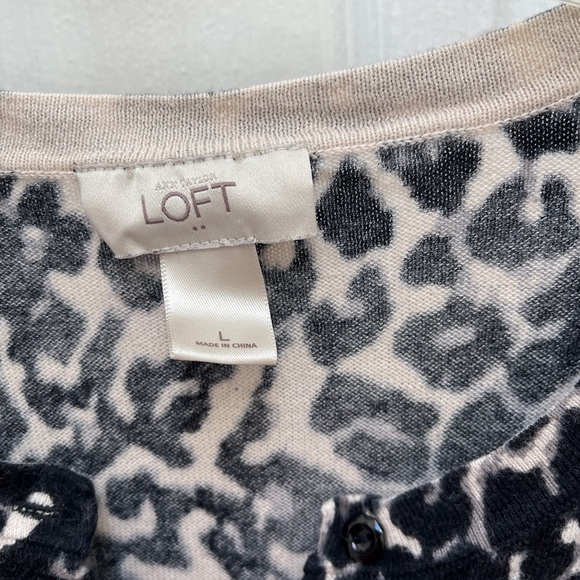 Loft Leopard Cardigan - Size L - Picture 2 of 5